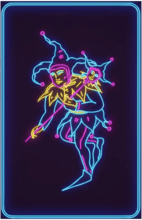 iGaming SEO Consulting — neon Joker card logo